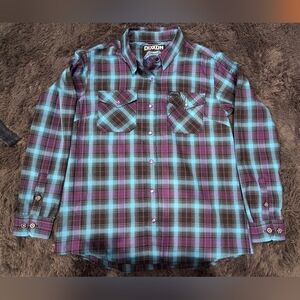 Dixxon Flannel Co Metallica Ride The Lightning Womens Large Long Sleeve Shirt